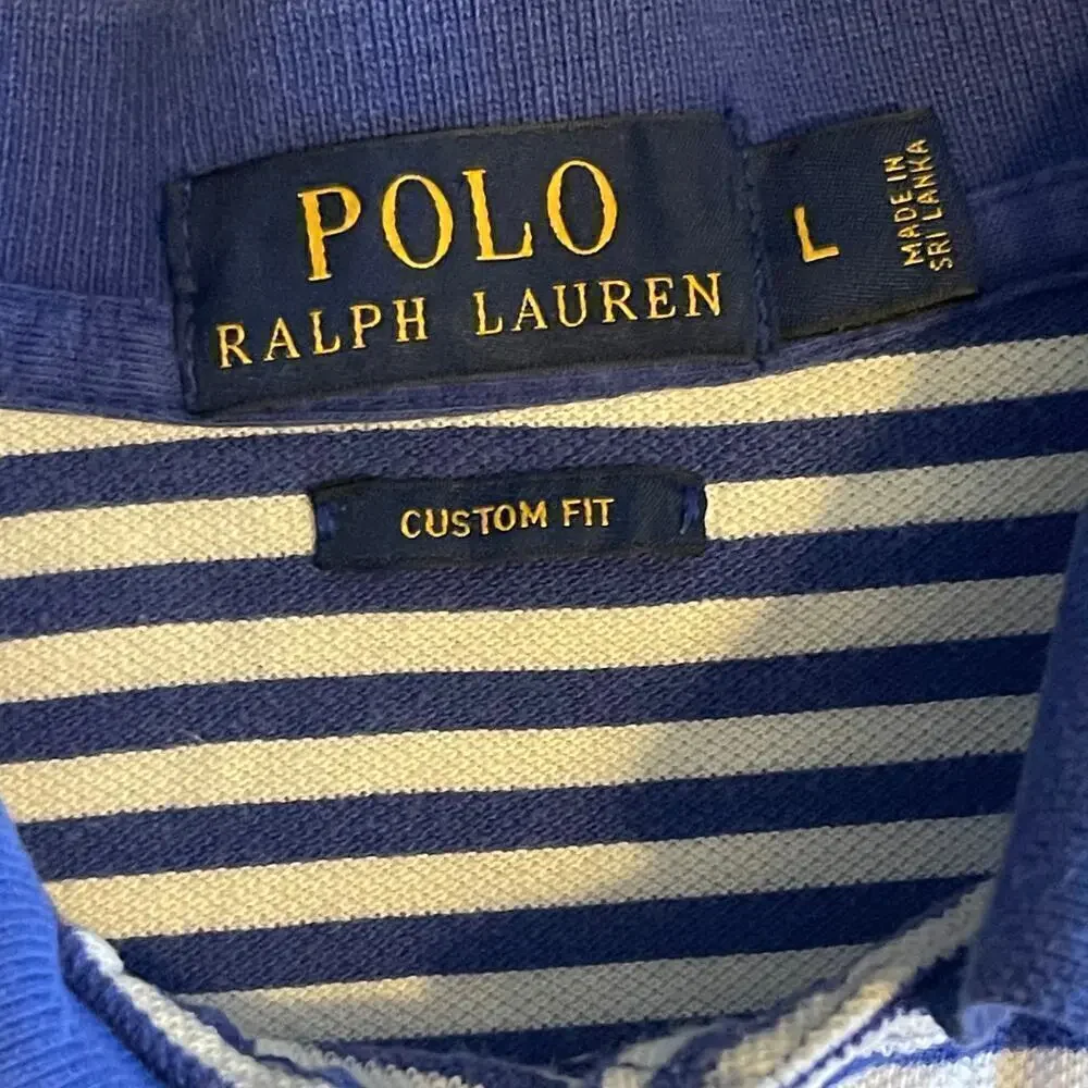 Polo by Ralph Lauren Men's Custom Fit Polo Shirt 100% Cotton Size Large
